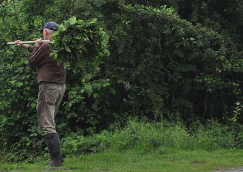 Heckenschnitt in Kloster Burbach
